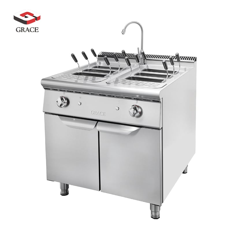 Gas Pasta Cooker Noodle Cooker with Cabinet