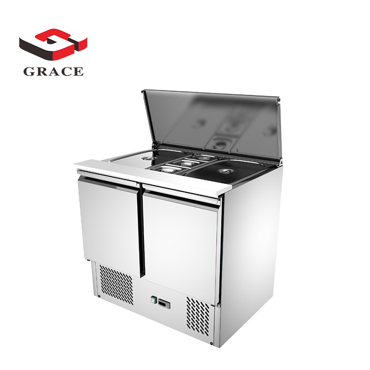 Grace refrigerated stainless steel salad bar 1