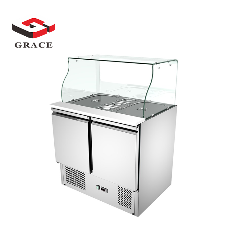 Grace refrigerated stainless steel salad bar 2