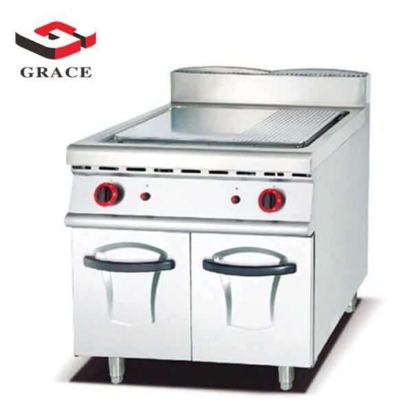 Half Flat Half Grooved Gas Griddle