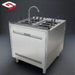 Gas Pasta Cooker Noodle Cooker with Cabinet