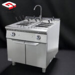 Gas Pasta Cooker Noodle Cooker with Cabinet