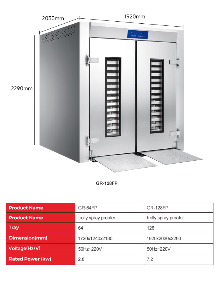 Grace 128-tray spray proofer cabinet 1