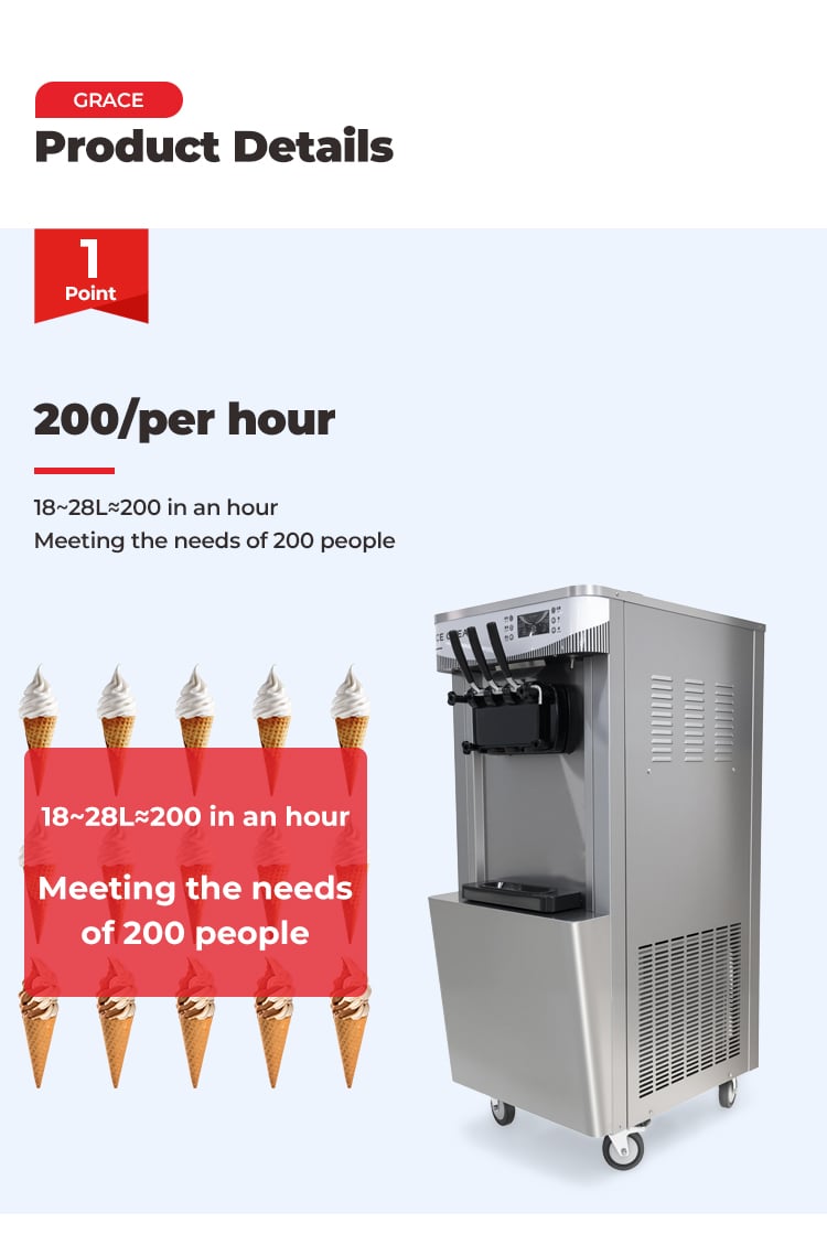 ice cream maker with 3 dispensers