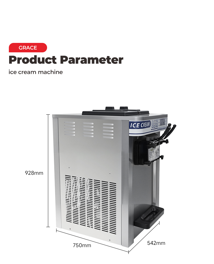 Commercial Small Ice Cream Machine Dimension