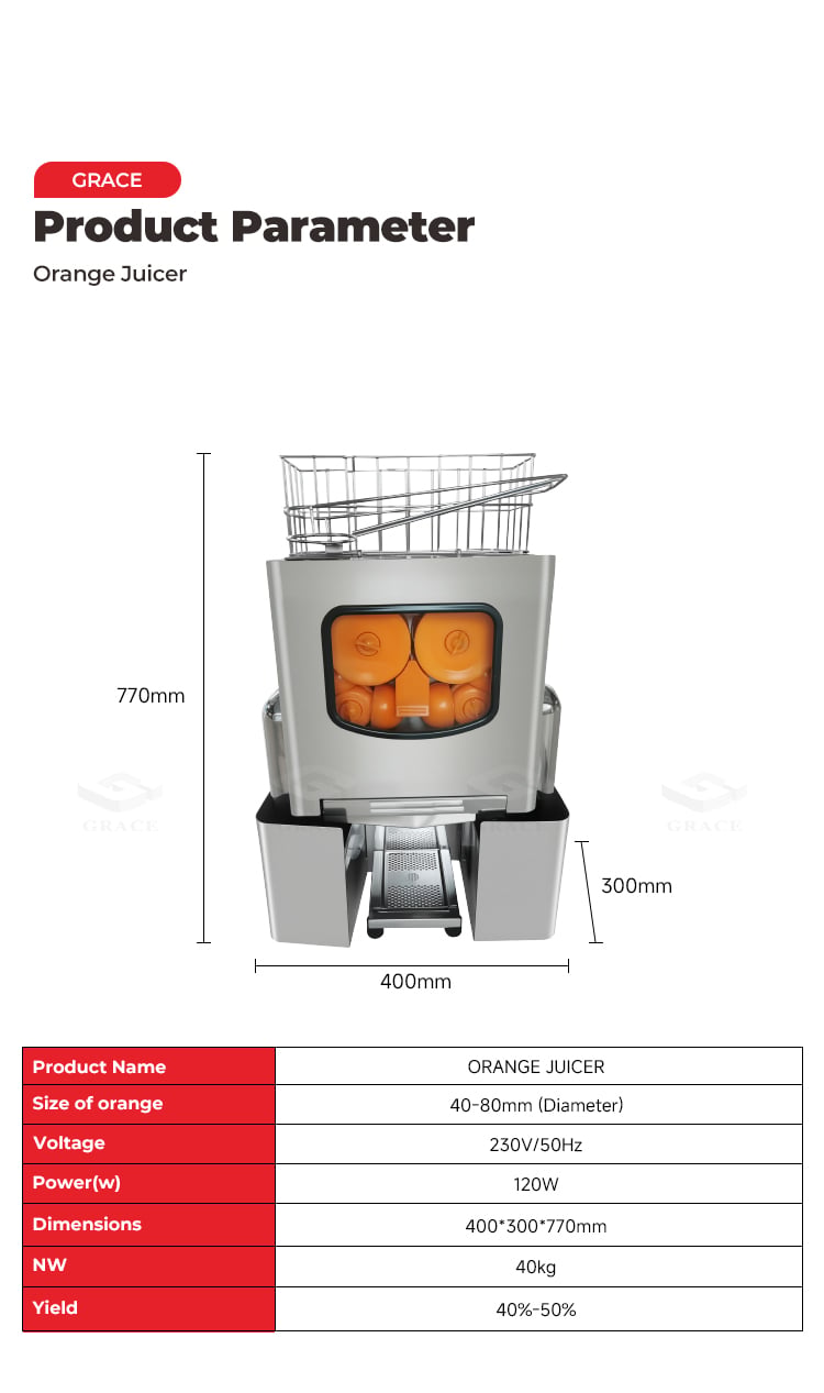 Grace Juice Extractor dimension
