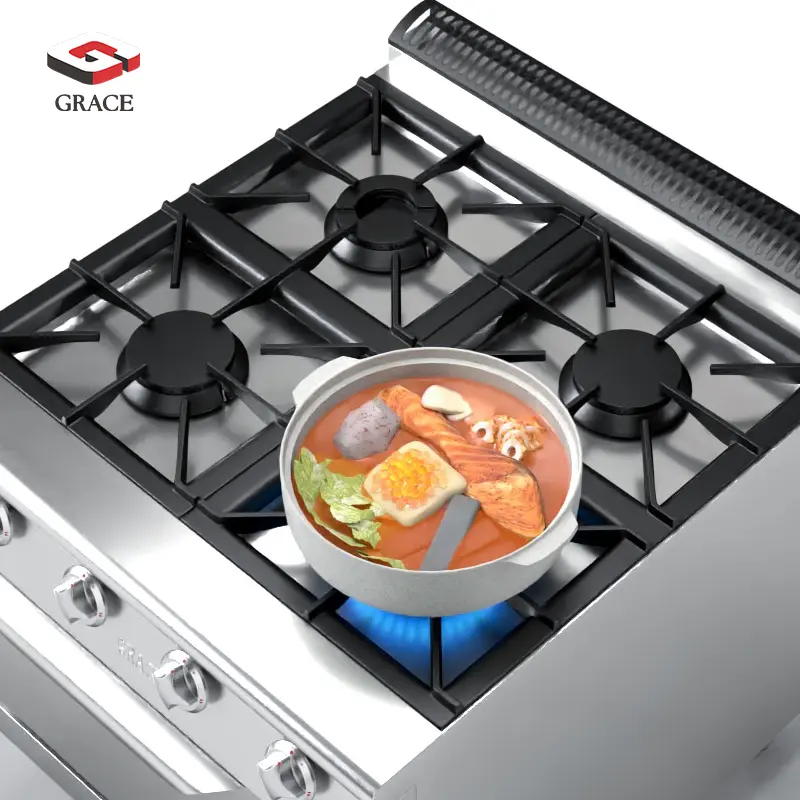 Commercial 4-Burner Gas Range