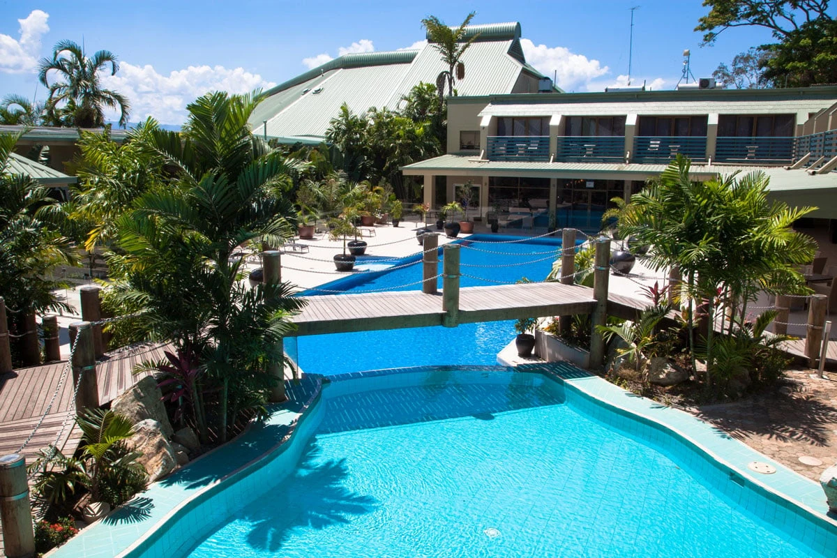 Gateway Hotel pool courtyard in Port Moresby, Papua New Guinea
