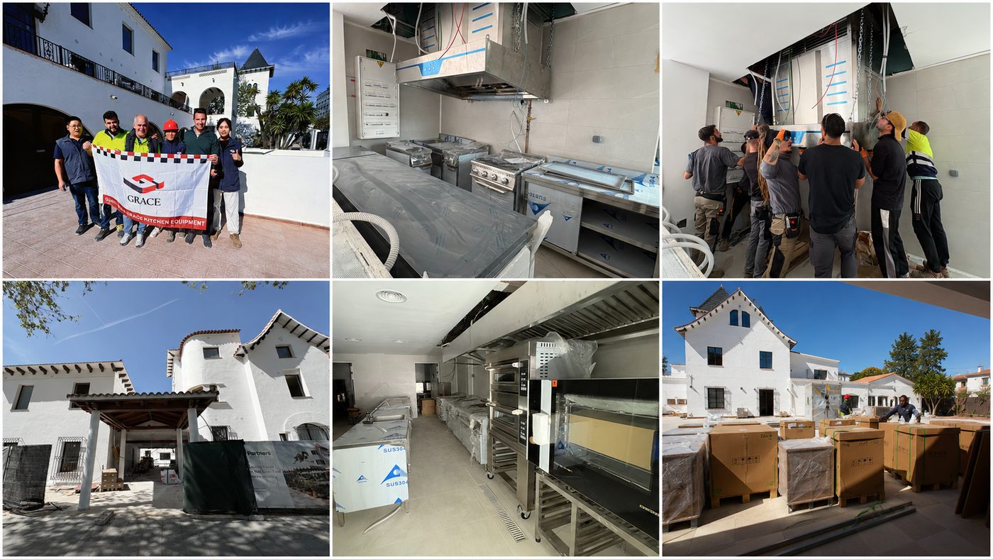 Commercial kitchen project completed by GRACE in Spain